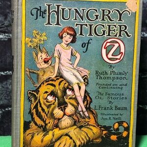 The Hungry Tiger of Oz Illustrated Hardcover - Blue & Yellow Cover